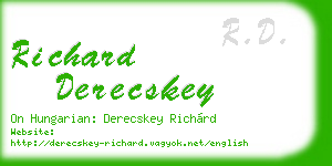 richard derecskey business card